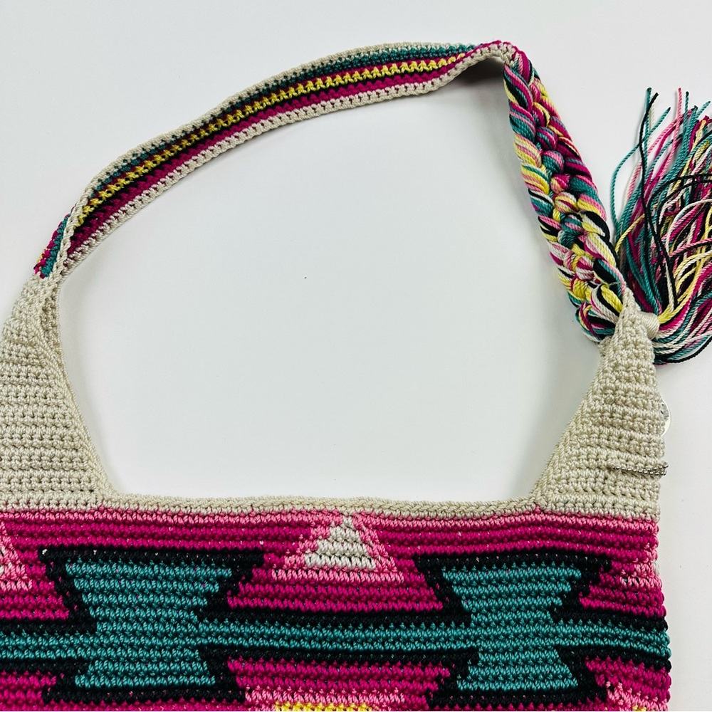 The Sak Hand Crocheted Colorful Southwestern Print Purse - Picture 7 of 11